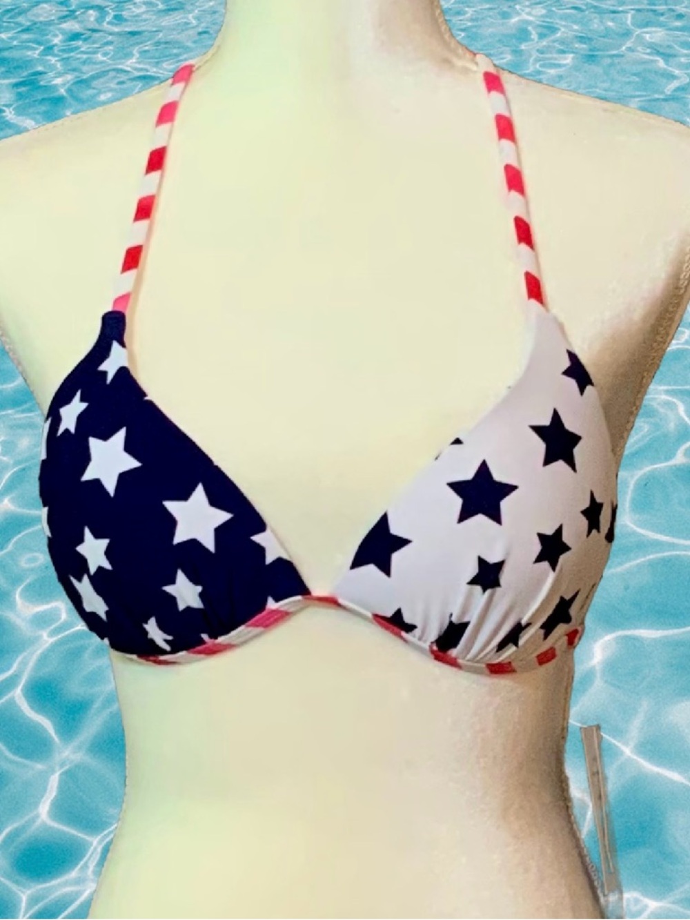 InMocean Stars and Stripes Print Triangle Swim Top